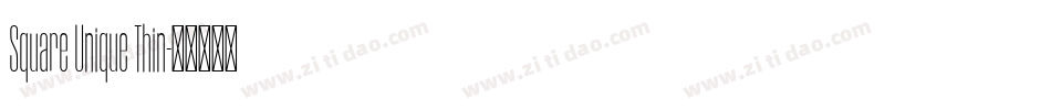 Square Unique Thin字体转换